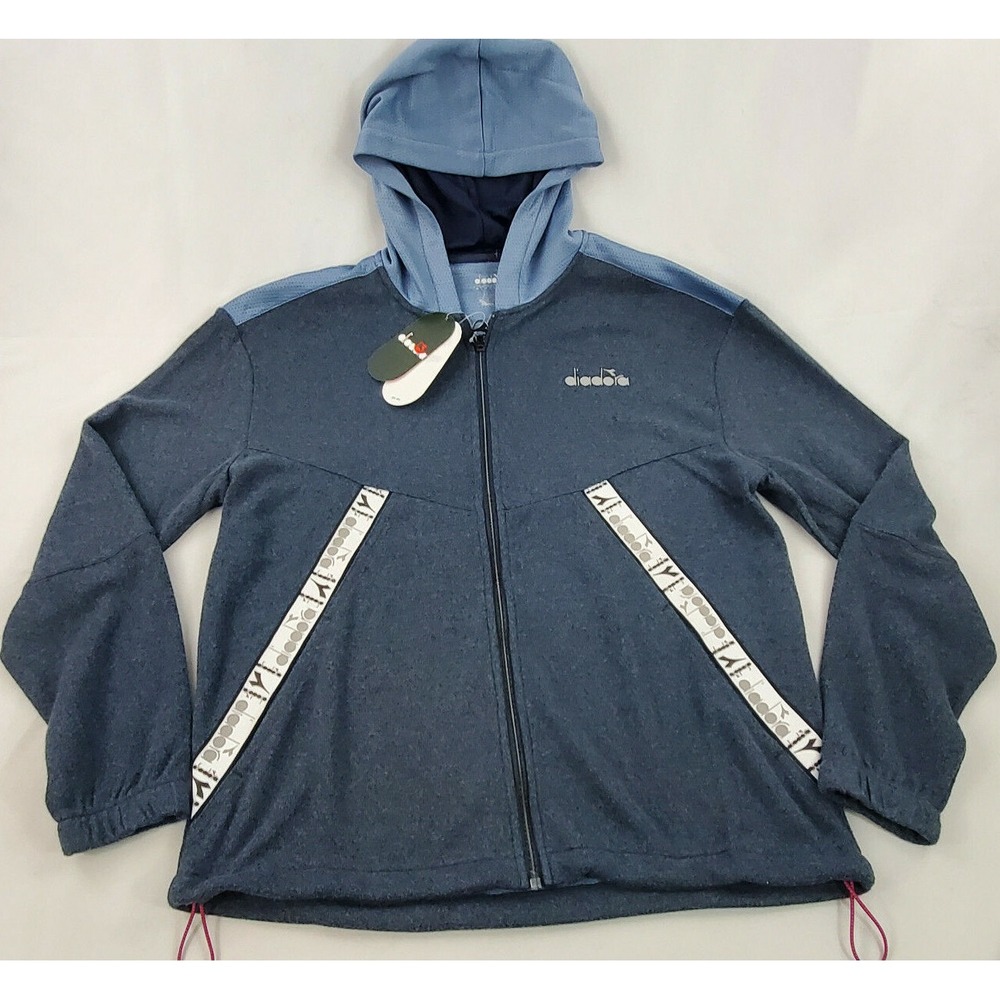 Diadora Men Hoodie 102.176176 01 60063 HD Zip Sweat Be One Blue S